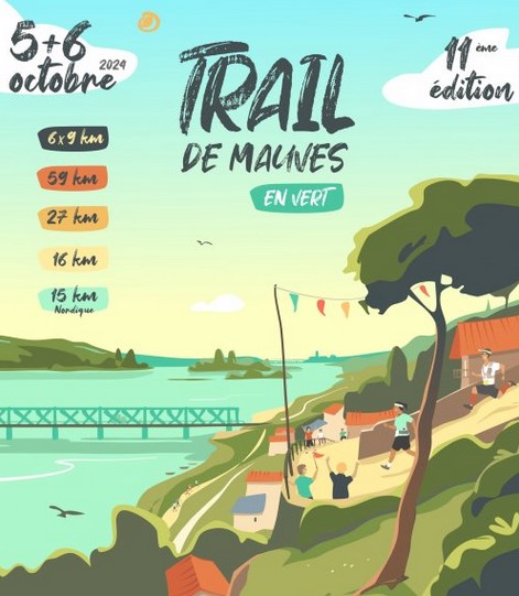 1006 Trail Mauves Vert affiche