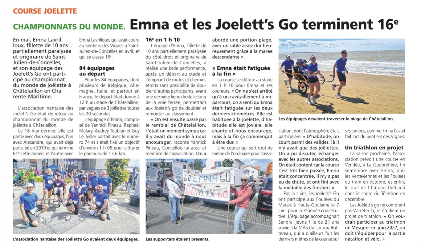 2026 06 11 Hebdo sevre maine Emna et les Joellettes Go RCN LD