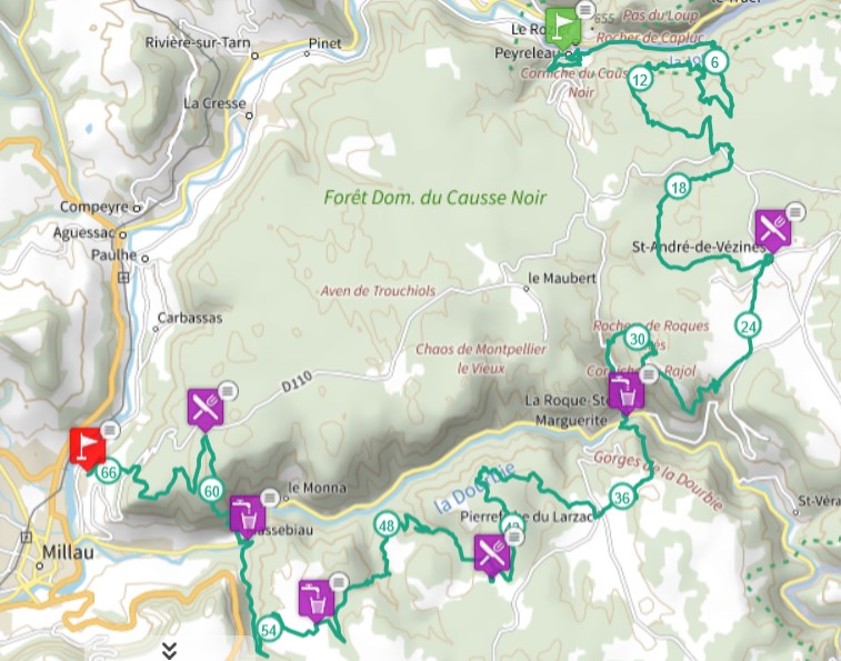 Millau parcours