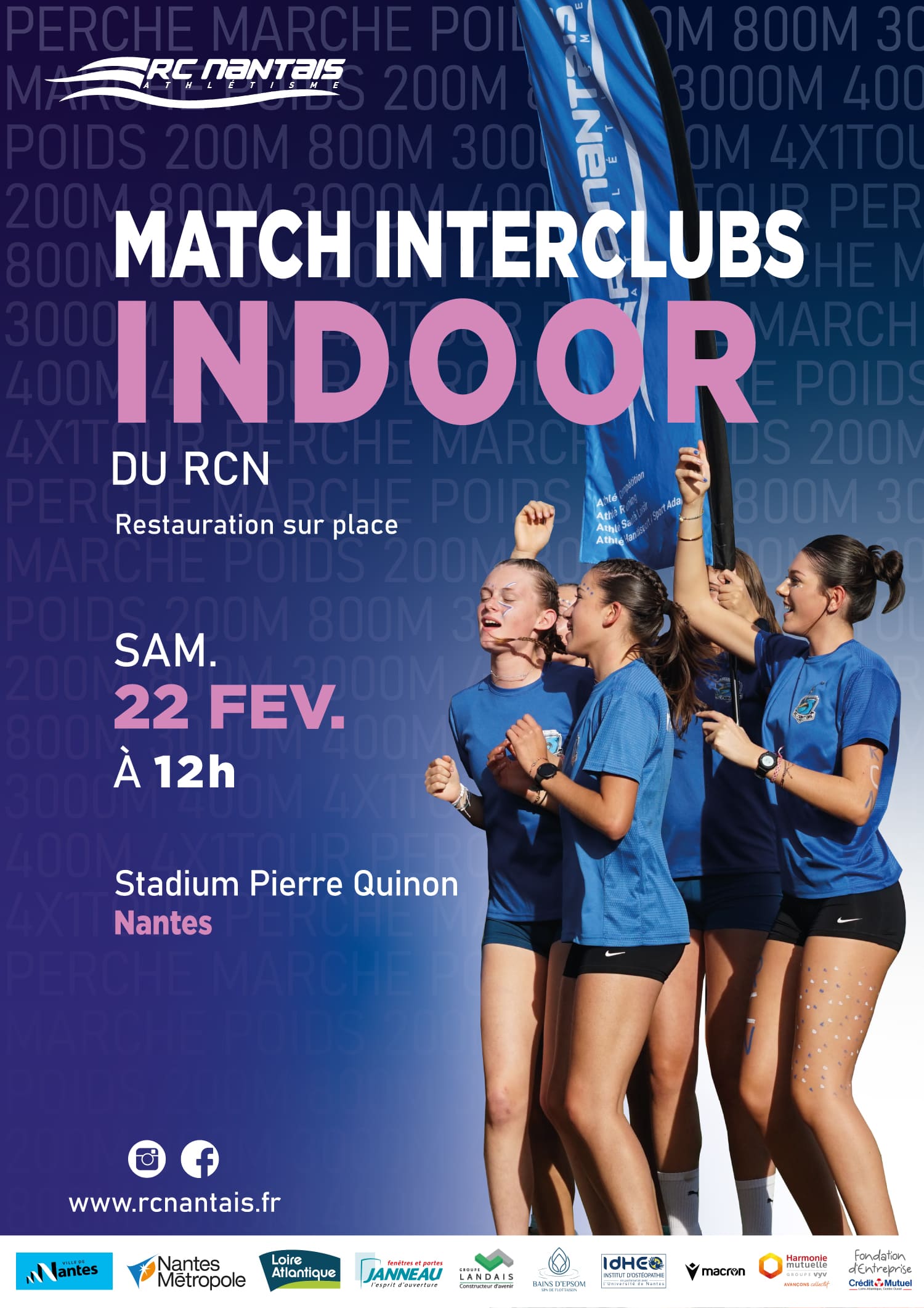 AFFICHE INTERCLUBS INDOOR RCN