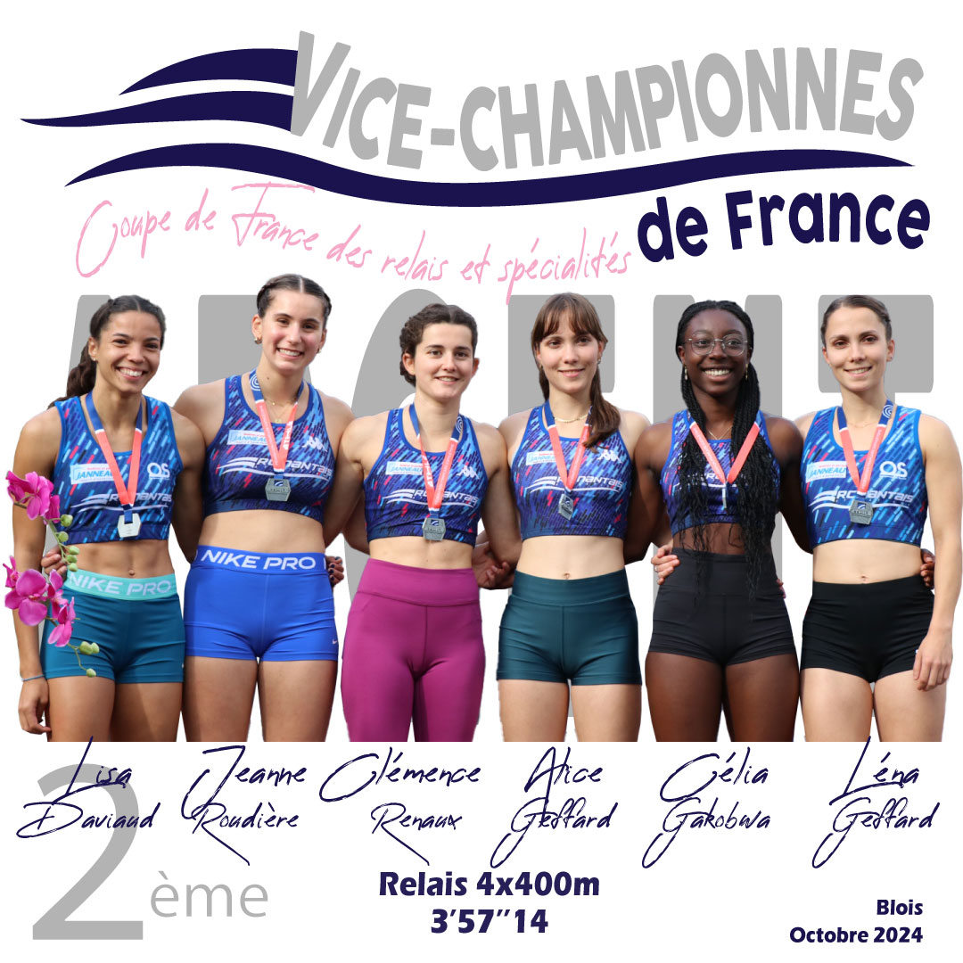 MEDAILLE ARGENT 4x400mF