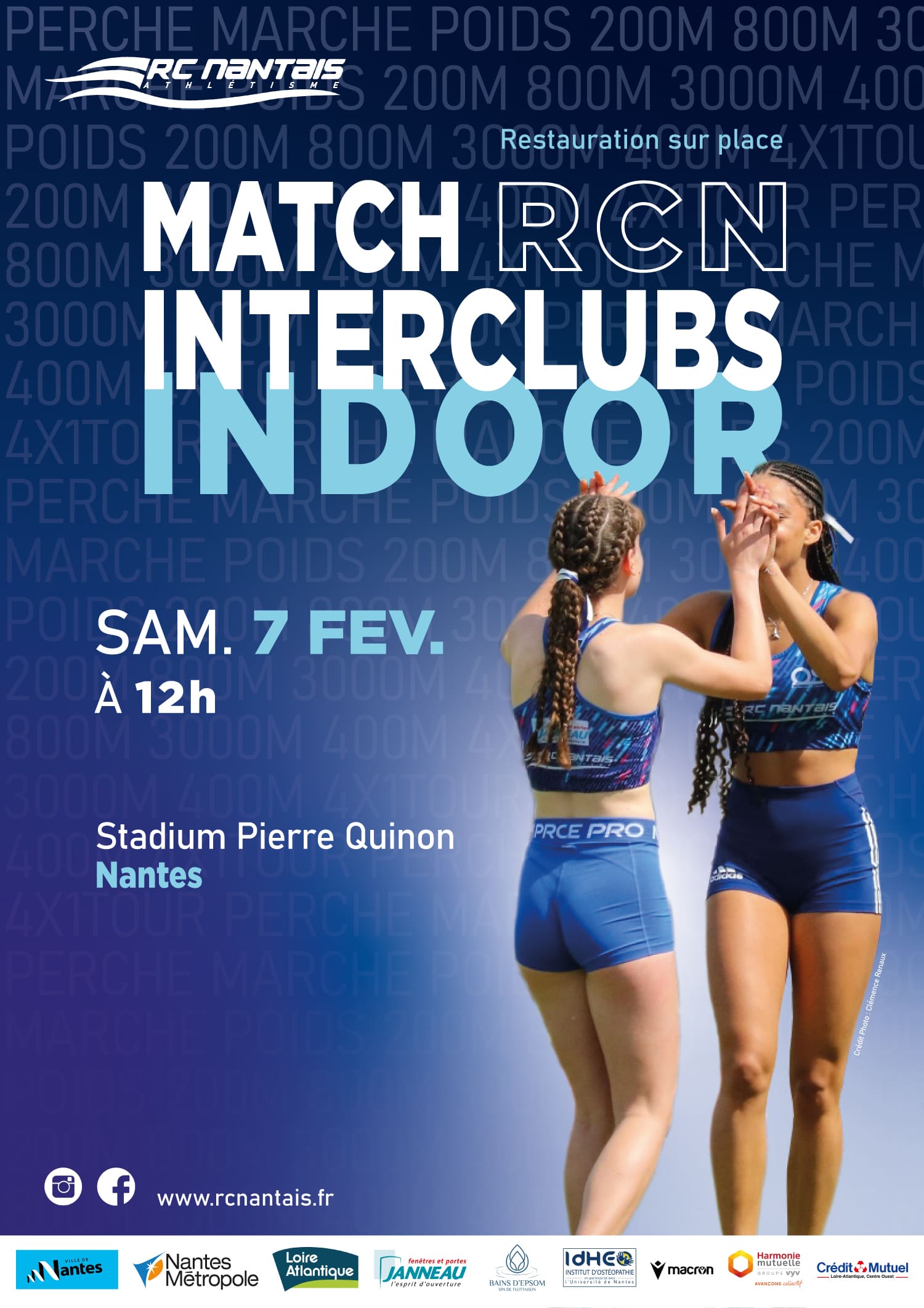 AFFICHE MATCH INTERCLUBS INDOOR RCN