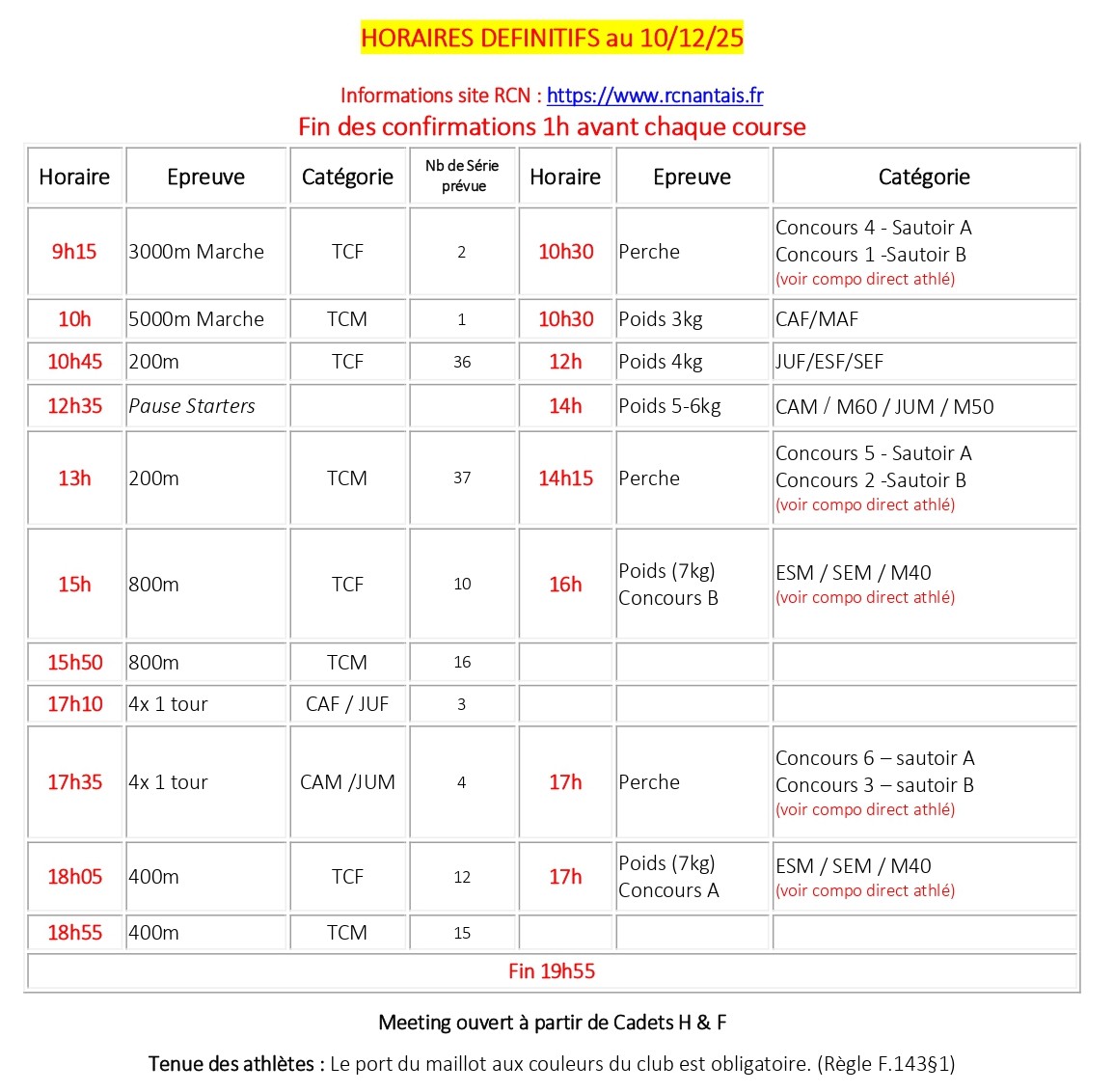 HORAIRES MEETING INDOOR 2025.12.14 v2 page 0001