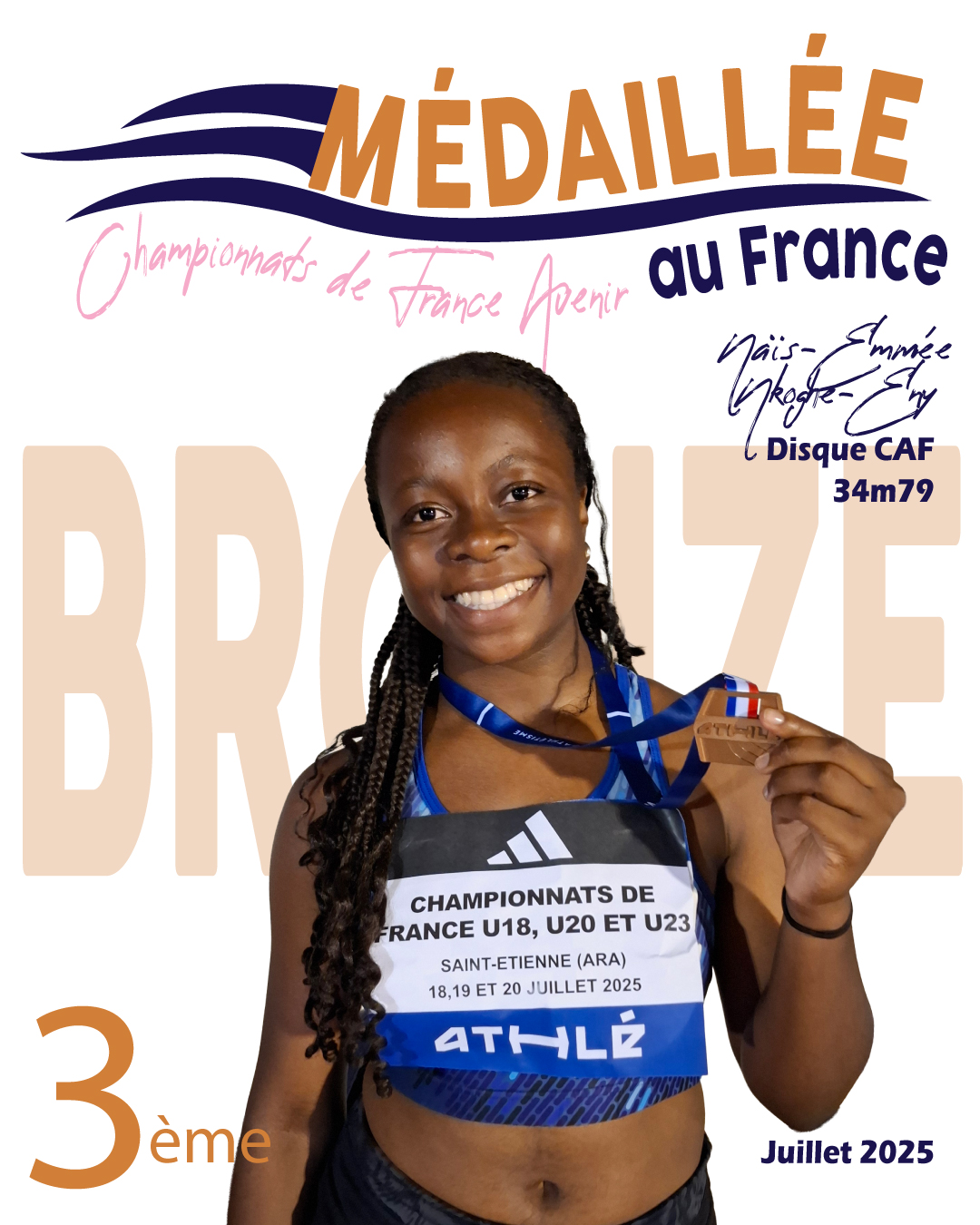MEDAILLE BRONZE NAIS
