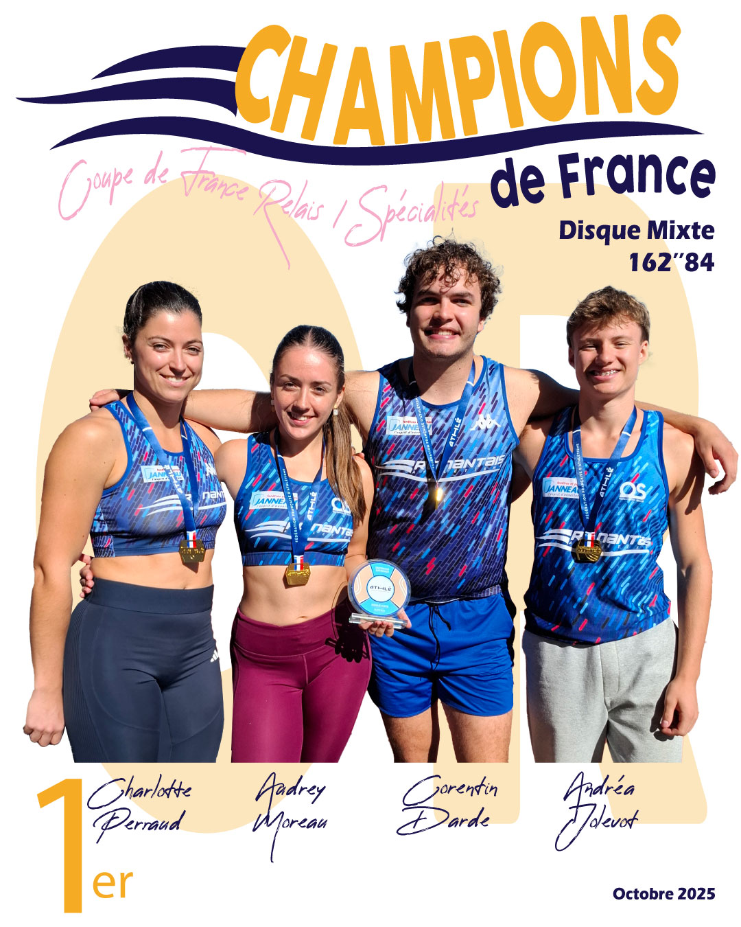 MEDAILLE OR disque mixte