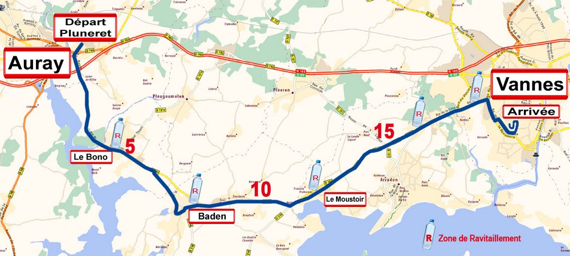semi M Auray vannes parcours