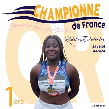 [RODELINE DUTERTRE - CHAMPIONNE DE FRANCE JAVELOT CAF]⚪🔵