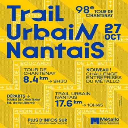 20km International Marseille Cassis MARSEILLE 27/10/2024 -  Trail des Hospitaliers NANT 26 & 27/10/2024 -  Trail Urbain Nantais & 98ème Tour de Chantenay  NANTES 27/10/2024 -  Les 10km de CHOLET 27/10/2024 -  Sortie longue ... prépa marathon 27/10/2024 -