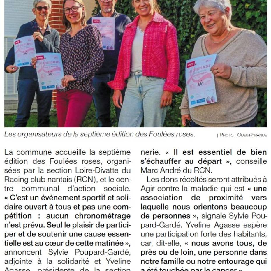 Ouest France 11/10/2024 : Octobre Rose