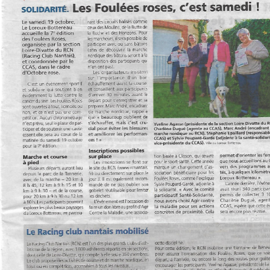 Hebdo Sèvre & Maine 17/10/2024 : Foulées Roses