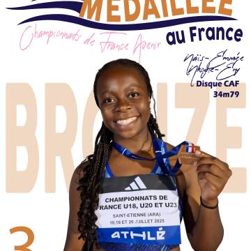 [NAÏS-EMMÉE NKOGHE-ENY - MÉDAILLÉE DE BRONZE DISQUE CAF]⚪🔵